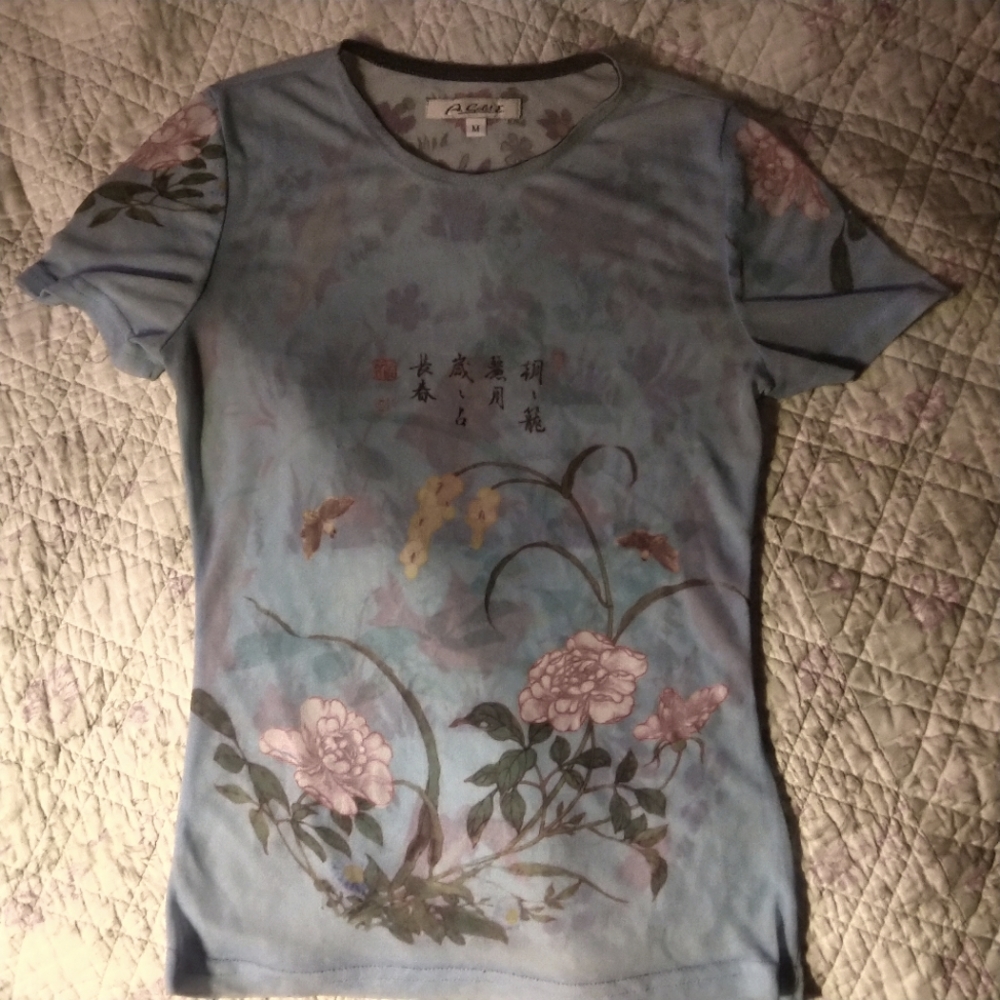 A GOLD E Vintage 90s Mesh Koi Top